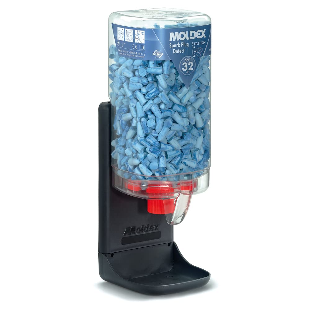Moldex 785901 SNR32 bujía detectar tapones para los oídos para estación dispensadora, paquete de 500