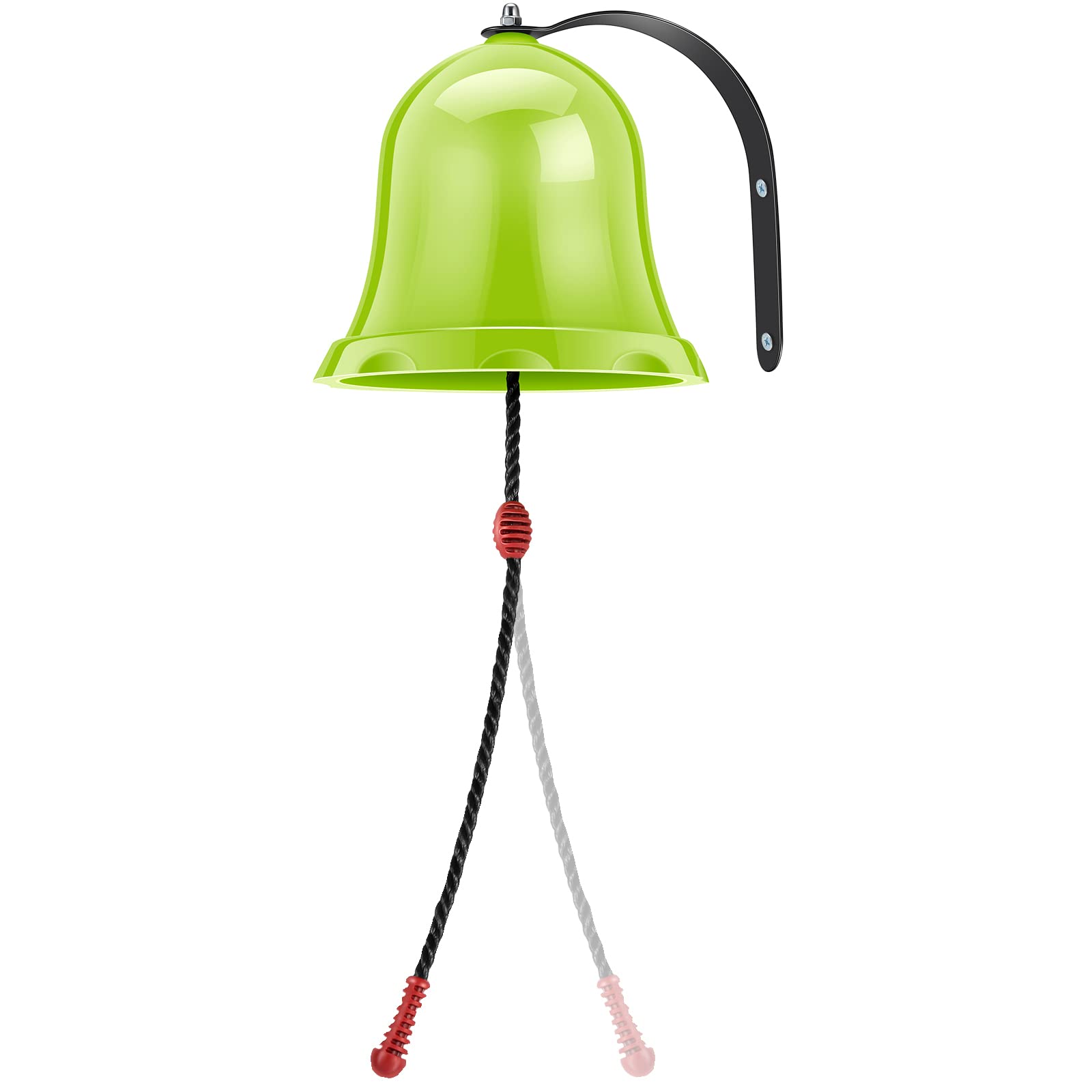 Toys Bell Playground Hanging Bell Educational Plastic Playground Hanging Set Accessories for Boys Girls Gift Outdoor Playhouse Wooden Swing Set Playset Backyard Amusement Park (Green)