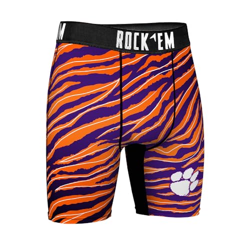 Rock 'Em Clemson Tigers Men’s Boxer Briefs – Ultra-Comfy Team Spirit Underwear2