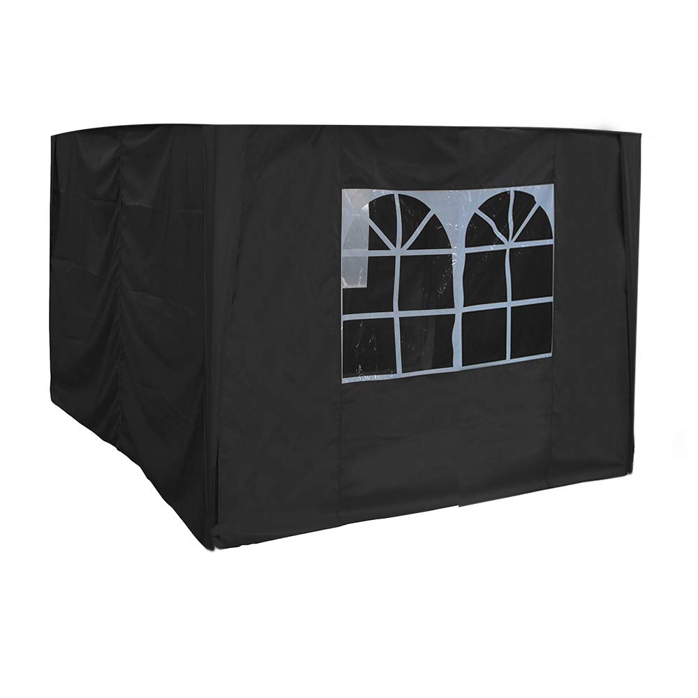 Green Bay 2x2m Pop Up Gazebo Side Cover Replacement Only, Black, Suitable for Outdoor Events, Picnics, Commercial Activities, BBQ