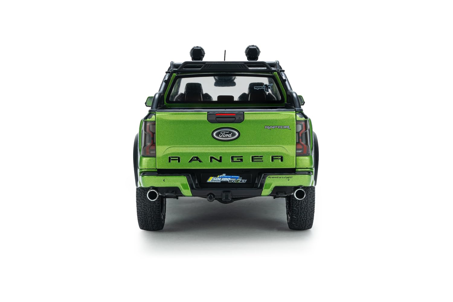Solido Ford Ranger Raptor 1:18 Grün | Detailgetreues Diecast Modellauto,Pick-up mit Offroad-Optik, Metallkarosserie und kraftvoller Linienführung, für Sammler