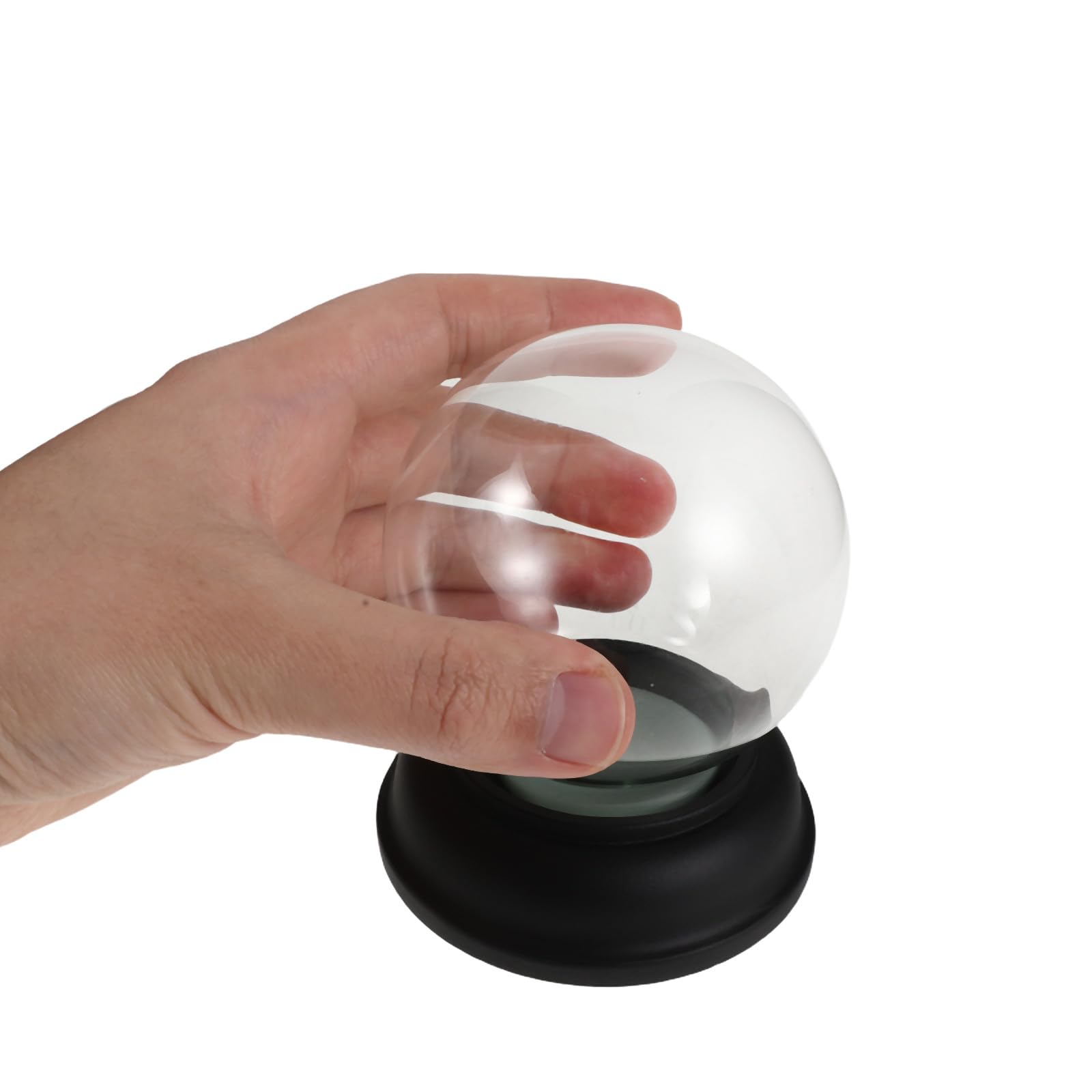 Kit Sphères de Boule à Neige en Verre Transparent 80mm avec Base