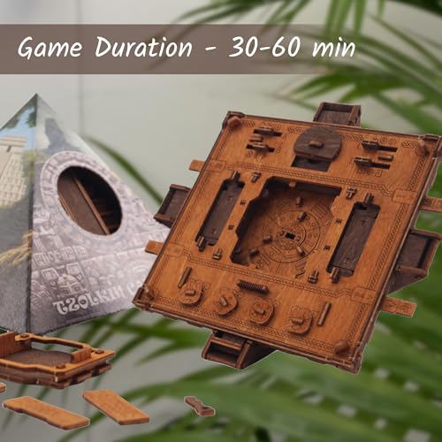 WOODEN.CITY Boîte à Puzzle Pyramide Maya – Puzzle Box, Escape Room, boîte Cadeau Unique – Fabriqué en UE – Image 4