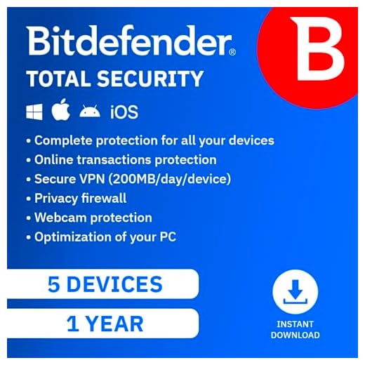 Bitdefender Total Security Subscription for 5 Devices