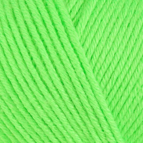 Image of Baby Cotton Blend Yarn - Soft Sport Weight Yarn for Crochet & Amigurumi - 50g /180yds - 60% Cotton 40% Acrylic - Ideal for Baby & Knitting Proj.(Neon Green, 1 Ball)