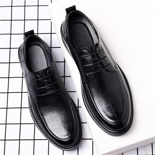 Men's Modern Business Casual Lace-Up Derby Shoes Low-Cut Sleek Wedding Oxfords for Young Groom2