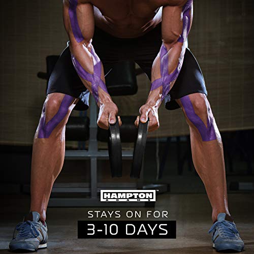 Image of Hampton Adams | As Seen on Shark Tank | Original Kinesiology Tape | 135ft Uncut Bulk Roll | Supports & Protects Muscle Wrist Knee Shoulder Back Plantar Fasciitis | Waterproof Hypoallergenic (Purple)