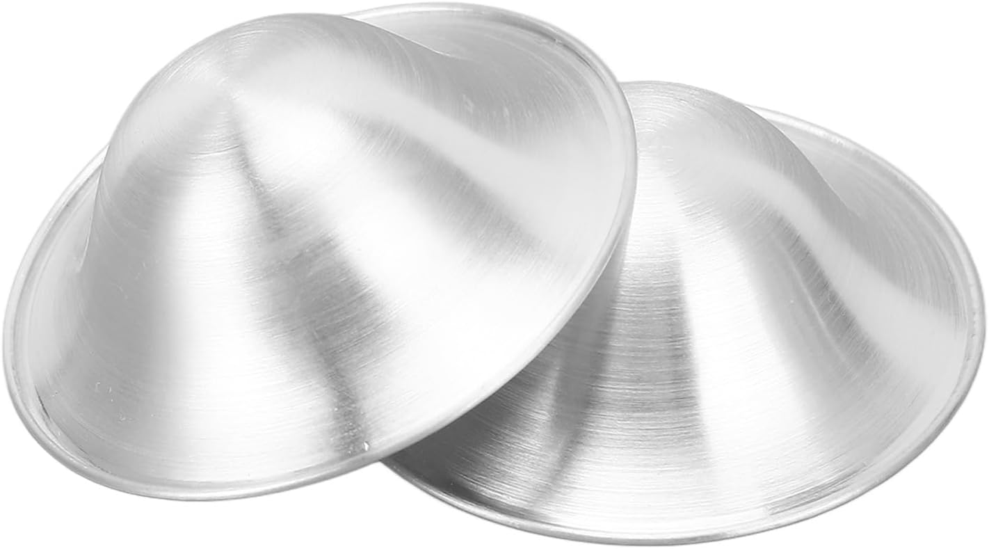 Pilipane Silver Nursing Cups Nipple Pain Relief Soothe Cracked Nipples for Breastfeeding Mothers Nursing Essentials 45mm 2PCS