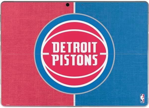 Skinit Decal Tablet Skin Compatible with Surface Pro 9 - Officially Licensed NBA Detroit Pistons Canvas Design