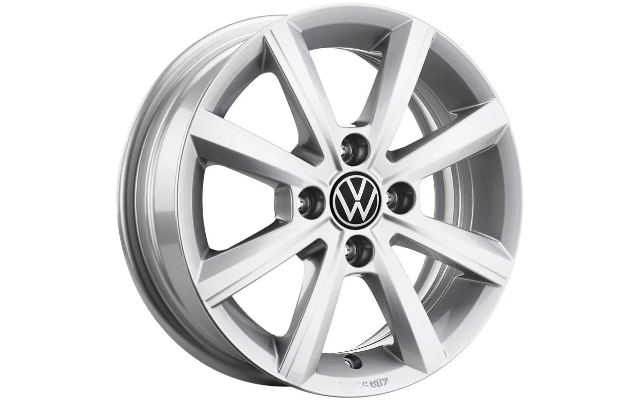 Volkswagen Merano Cerchio in Lega per up!, cross up!, GTI, 15 Pollici, Alluminio, Argento Brillante, 5,0J x 15, PCD 100/4, ET33, Diametro 430mm