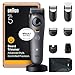 Braun Beard Trimmer Series 5, +9 Styling Tools, Ultra Sharp Blade, 120 Min Runtime, 40 Lengths, Waterproof, PrecisionWheel & Lock, BT5565, Grey
