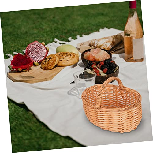 COLLBATH panier couvercle conteneur de stockage domestique pot rangement cuisine bol corbeille rangement kitchen storage basket corbeille de fruits restaurant à Rotin Brown – vue 9