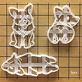 1).Entwurf: Ausstechformen Küchenutensilien Edelstahlgriff Hitzebeständigkeit 3Pcs / set Plätzchen-Form-3 Typ Netter Corgi Hund geformt Cookie Cutters Mold Küchen Bakeware DIY Werkzeug Kuchen, der Werkzeuge Plätzchen Küchenuten