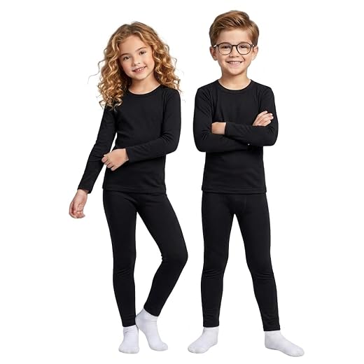 Conjunto Térmico Infantil Vida Costeira - Inverno Conjunto Termico Infantil Calça e Blusa Frio Flanelada Segunda Pele