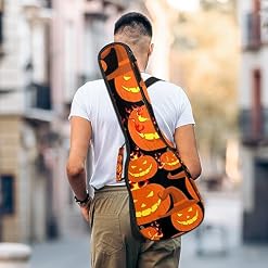 JRHEJTHH Durable Ukulele Bag Water Resistent Ukulele Case with Adjustable Shoulders for 21 23 24 inch Thick Padding Cartoon Pumpkin - Les Beatles, Paul McCartney, John Lennon, RIngo Starr, George Harrison JRHEJTHH Durable Ukulele Bag Water Resistent Ukulele Case with Adjustable Shoulders for 21 23 24 inch Thick Padding Cartoon Pumpkin – Image 5