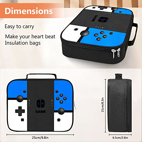 Whsen Insulated Lunch Box For Boys, Gamer Boys Lunch Bag, Video Game Lunch Bags For Boys Girls, Gaming Cool Cooler Leakproof Lunch Boxes For Travel Picnic Hiking Beach #TOP3