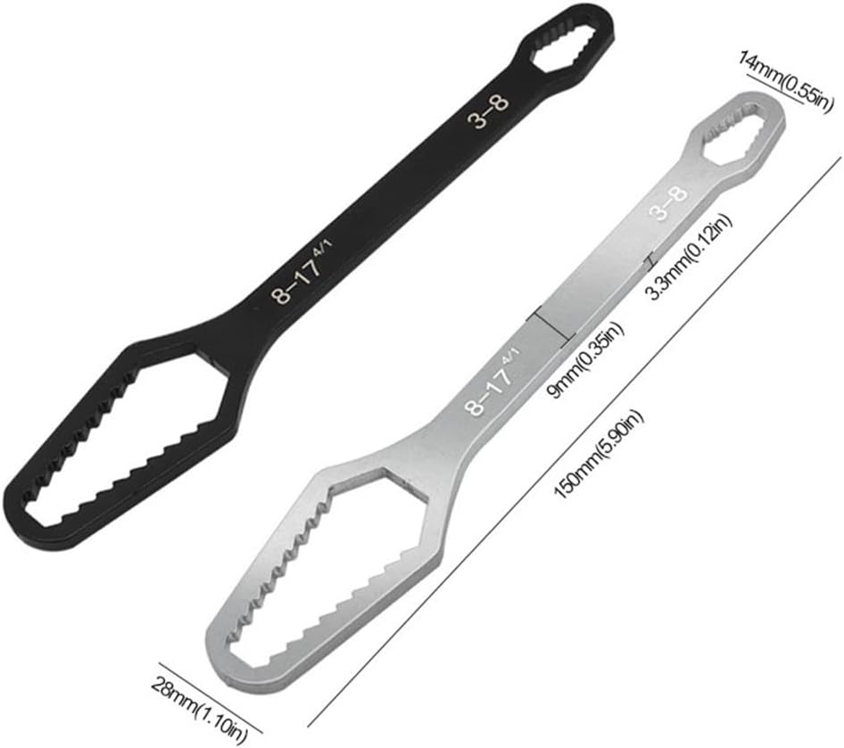 Adjustable Wrench Tool Multifunction Torx Wrench for 6-25mm/3-17mm Nut