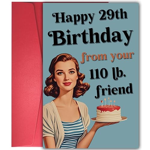 YIWANSIN Humorous Birthday Card for Women Her, Funny Bday Gift ...