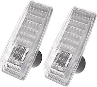 Vista 7 de Riloer Cubiertas de luz de señal de giro ABS, carcasa de lámpara de repetidor de luz de señal de marcador lateral sin bombilla, compatible