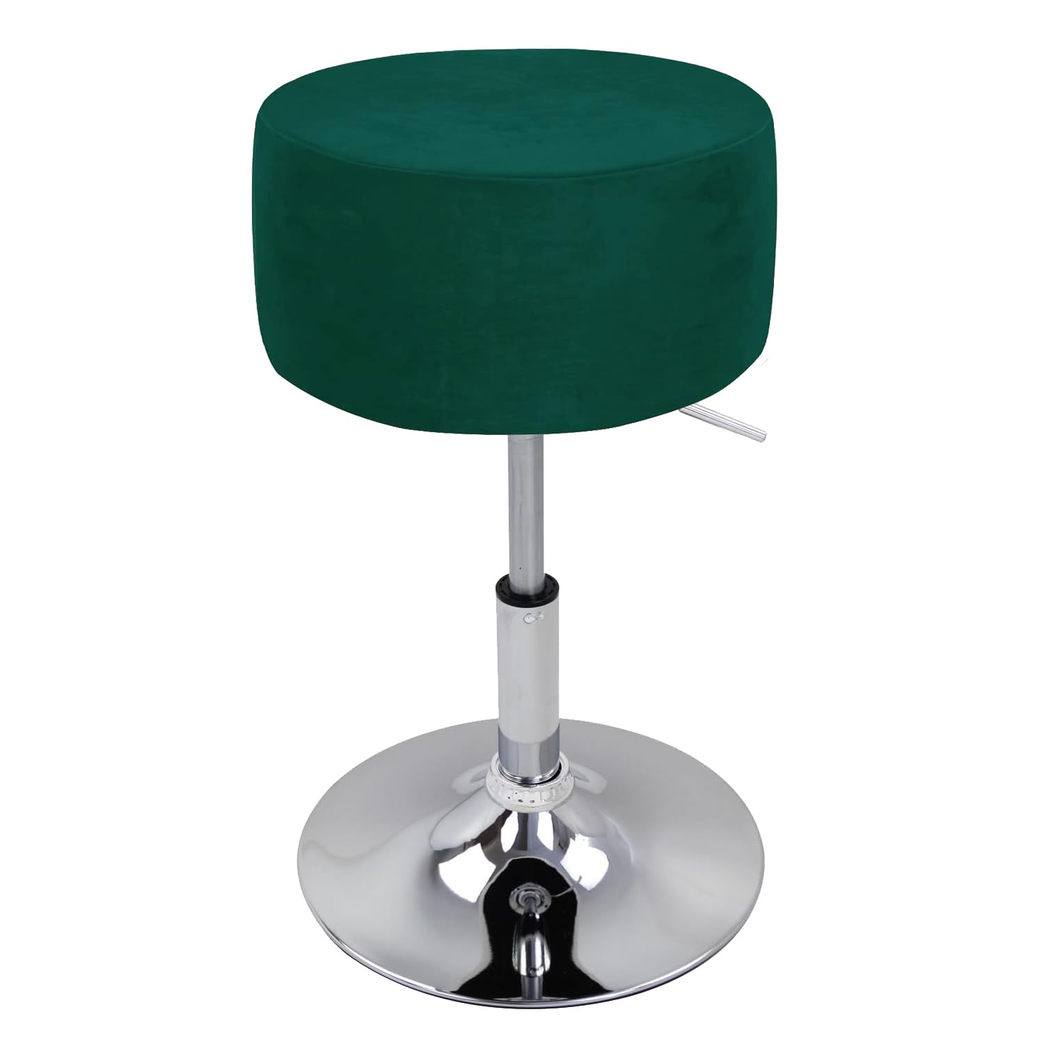 XGANGM Round Velvet Stool Cover Diameter 33.5cm/13.2in H 17cm/6.7in Kitchen Stretch Bar Stool Covers Slipcovers Round Swivel for Dining Room Counter Bar Chair Stool,dark green,1PC 33.5x17cm