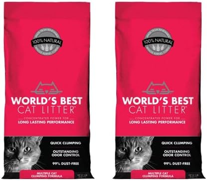 World's Best Cat Litter Multiple Cat Clumping Formula, 8 Pounds, 2 Pack