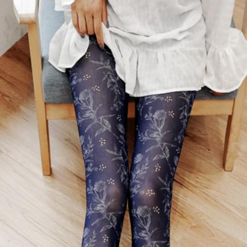 Premium Fashion Patterned Footless Tights for Women with Designs Sheer Leggings Colorful Pantyhose3