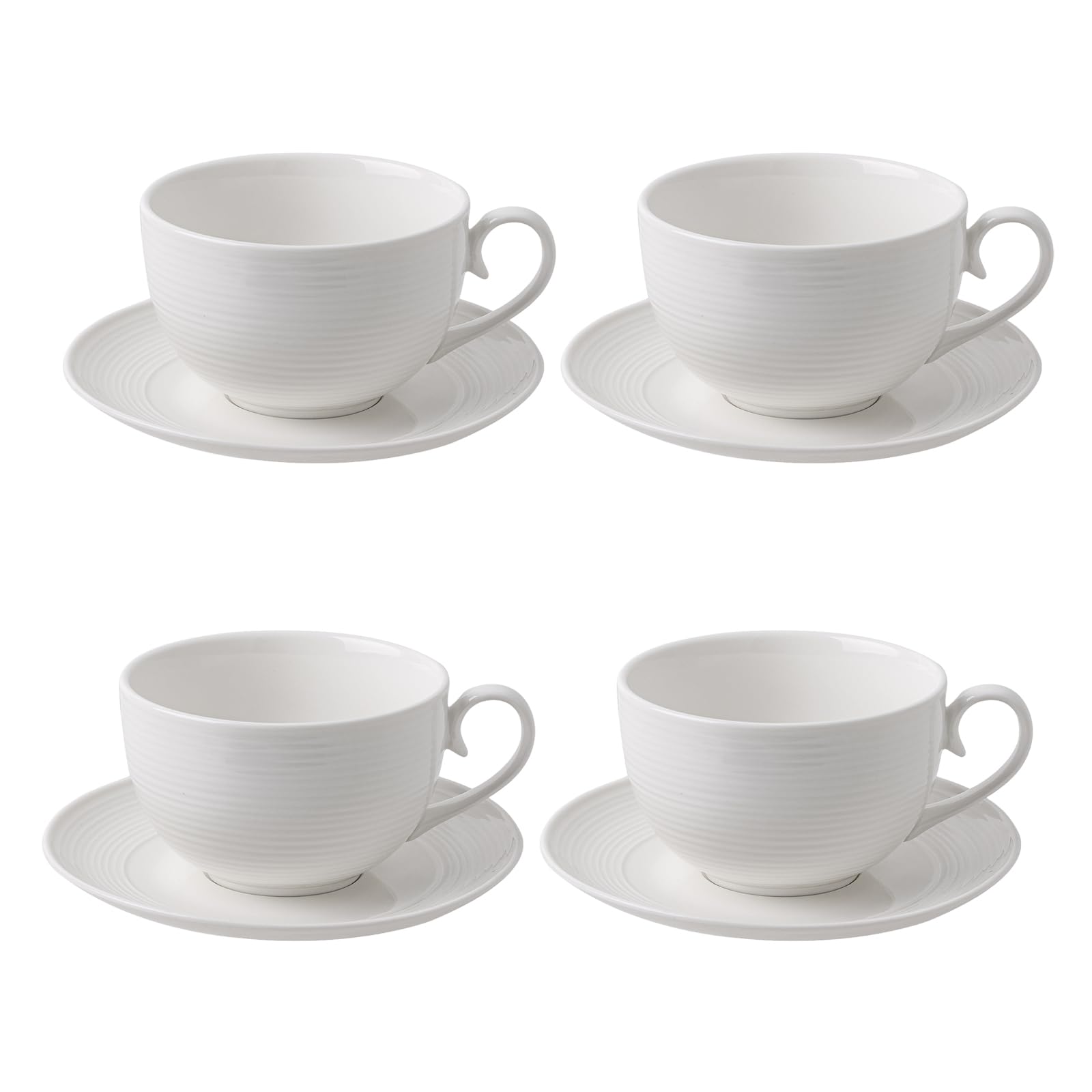 Amazon.com | Feenmai 12 oz Cappuccino Cups with Saucers, Ceramic