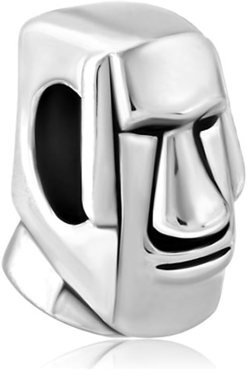 LovelyJewelry Lucky Lovely Charms Easter Island Rapa Nui Moai Head Beads For Bracelets