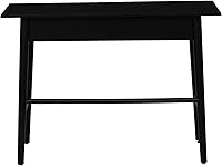 Vista 10 de Linon Escritorio de madera negro con un cajón Melissa