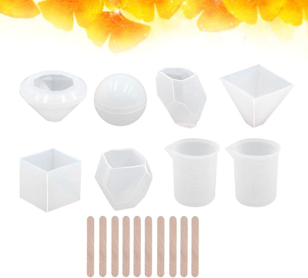 18pcs DIY Resin Casting Molds Silicone Set for Jewelry and Decor