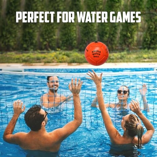 DrTail Water Polo Ball, Durable Synthetic PU Polo Ball for Matches & Training | Outdoor & Indoor Waterpolo Balls | High-Visibility, Long-Lasting Grip & Performance (Orange)