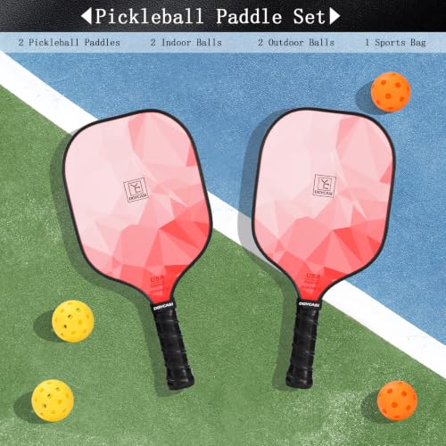 Image of YC DGYCASI Pickleball Paddles Set of 2 USAPA Approved Pickleball Set 2026