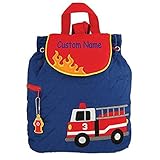 Personalized Fire Truck Embroidered Backpack