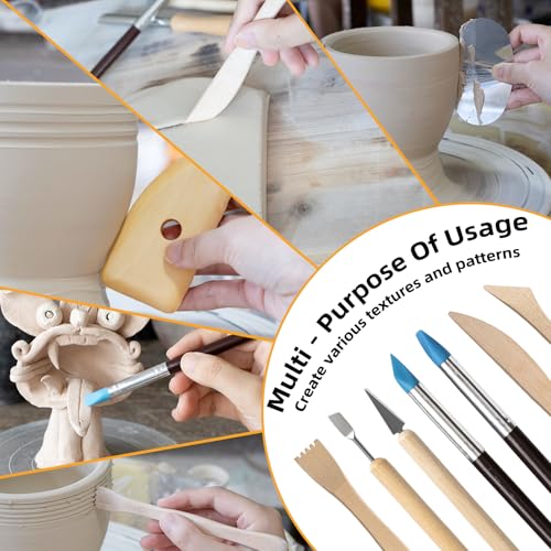 image for Leyclub 29 PCS Clay Tool, Clay Sculpting Tools Kit, Pottery Tools Can 