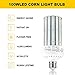 100 Watt LED Corn Cob Light Replace 400W Metal Halide E39 Mogul Base 6000K Daylight 13442Lm Parking Lot Street Wall Pack Fixtures High Bay Fixture AC100-277V
