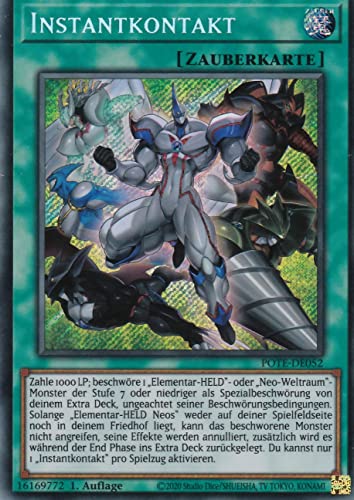 TCG POTE-DE052 - Instantkontakt - Secret Rare - Deutsch - 1. Auflage - im Set mit Ultrapro Toploader - Yugioh
