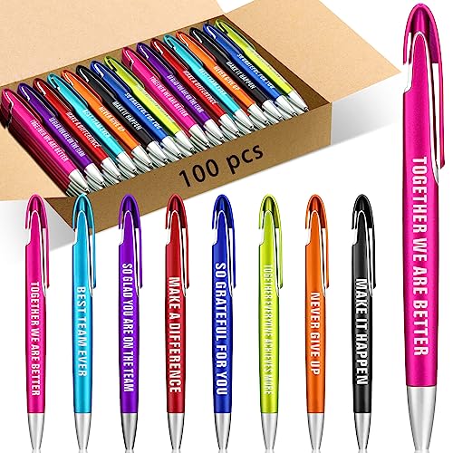 Stylos bille rétractables pour journal de bord et prise de notes au quotidien en lot de 100