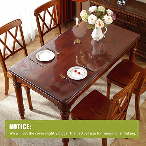 Image of OstepDecor Clear Table Protector 30 x 30 Inch, 2mm Thick Plastic Table Cover, Waterproof PVC Clear Table Cover Protector, Desk Protector Mat, Writing Desk Pad for Desktop, Coffee & Dining Room Table