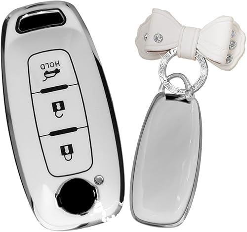 Llavero de coche para Nissan X-trail T33 Qashqai suave TPU llavero llavero bolsa accesorios 3 botones