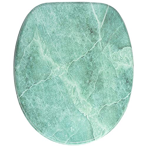 Sanilo Soft Close Toilet Seat, Wide Choice of New Toilet Seats, Stable Hinges, Easy to Mount (Marble Green) - Image 2