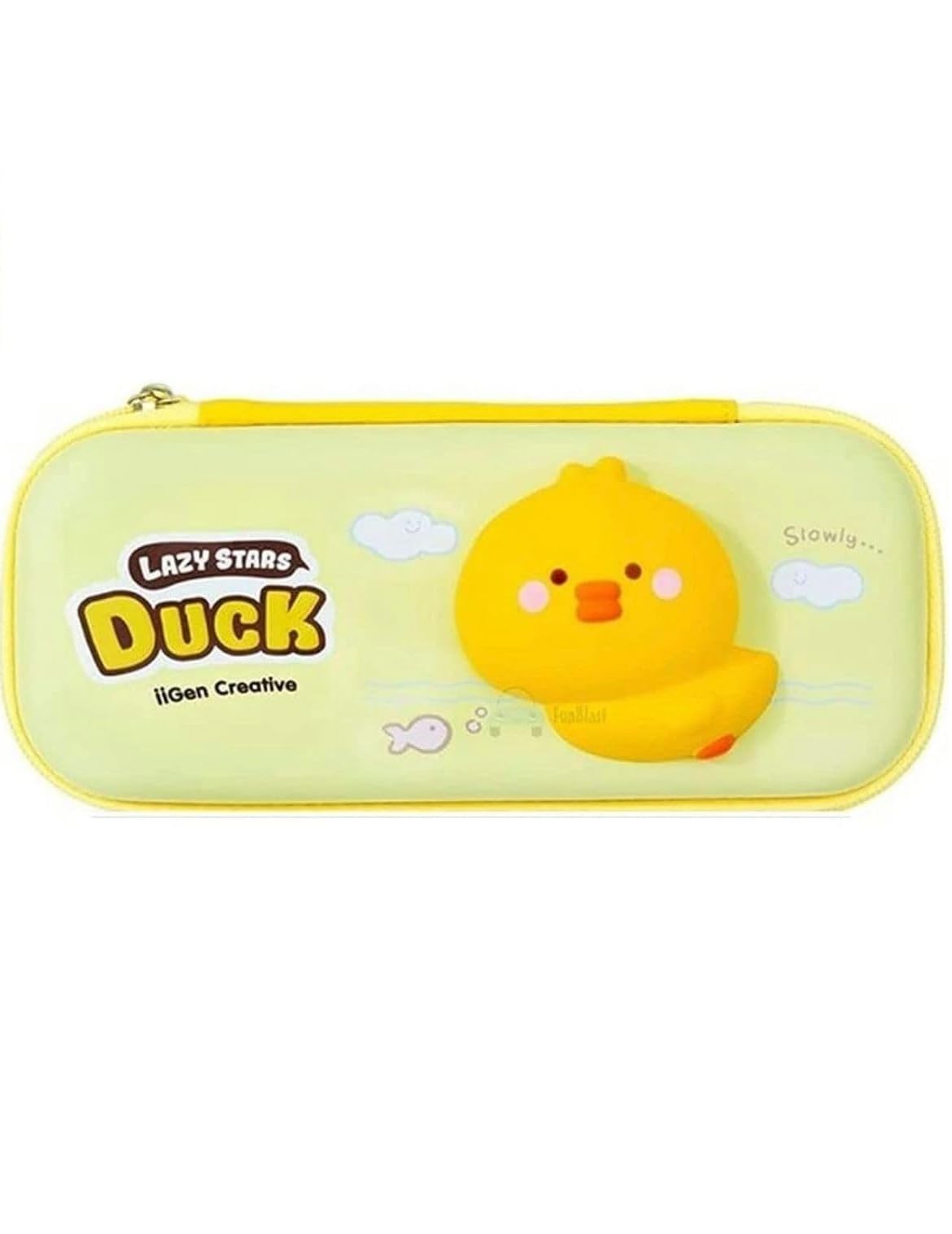 Radhya Accessories Quality Thicken Shell EVA PU Soft Squishy Pencil Box Pencil Case for Boys Girls Kids Waterproof Pencil Box Stationery Organiser (Duck)