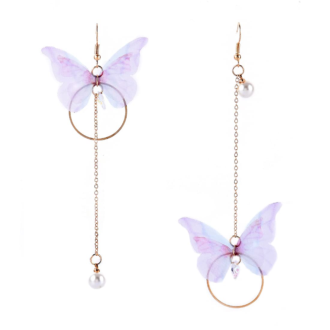 Yellow Chimes Danglers Earrings for Women | White Earrings for Girls | Fashion Women Earrings | Butterfly Shaped Long Chain Dangler Earrings | Birthday Gift For Girls Anniversary Gift for Wife (B0B9HDZBSC) Amazon Price History, Amazon Price Tracker
