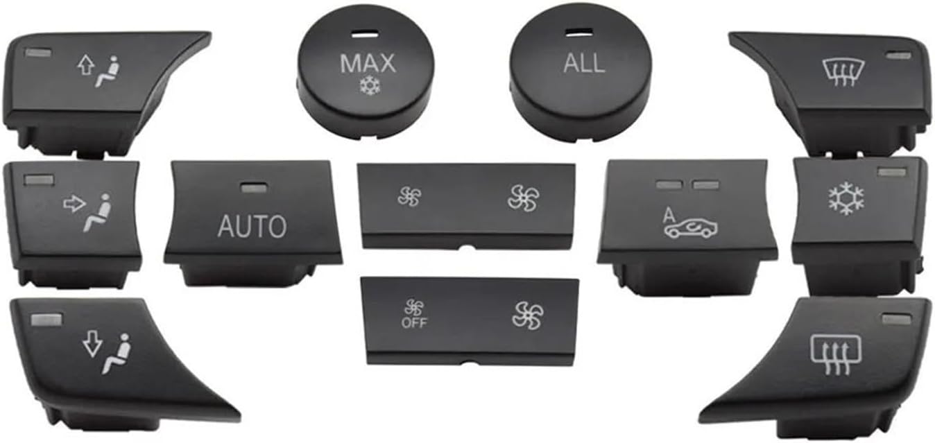 Front Air Conditioning AC Vent Volume Button Max Rotary Knob Cap Cover Compatible 1 3 X1 X3 E81 E82 E87 E88 E90 E91 E92 E93 E84 F25(11PCS Set)
