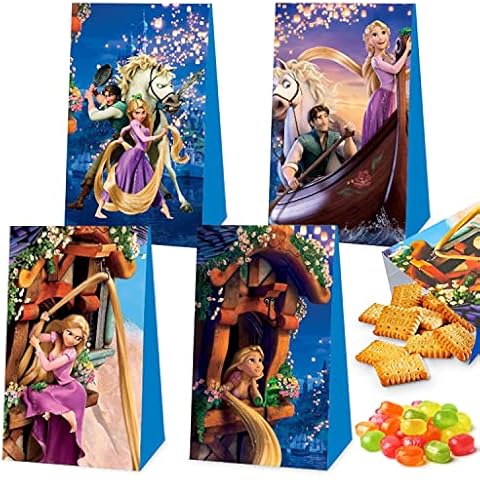 12 Bolsas de Regalo de Rapunzel para Fiesta de Cumpleaños Cover