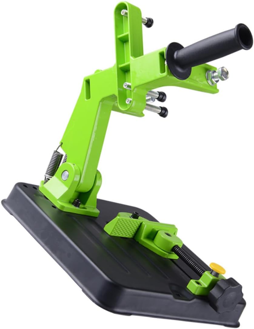 Alipis Angle Grinding Machine Fixed Stand and Polishing Machine Bracket, Green Steel Angle Holder with Adjustable Support for DIY Cutting and Grinding Tasks