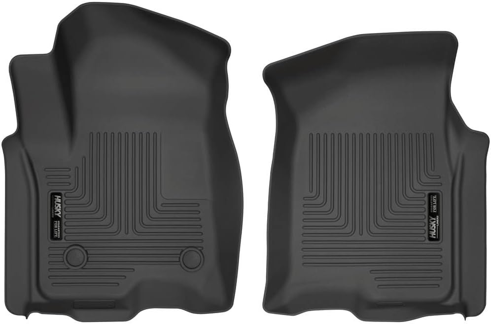 Husky Liners Weatherbeater Floor Mats for 2019-2026 Chevy Silverado & GMC Sierra 1500/2500/3500 Crew/Double Cab Front Row Black