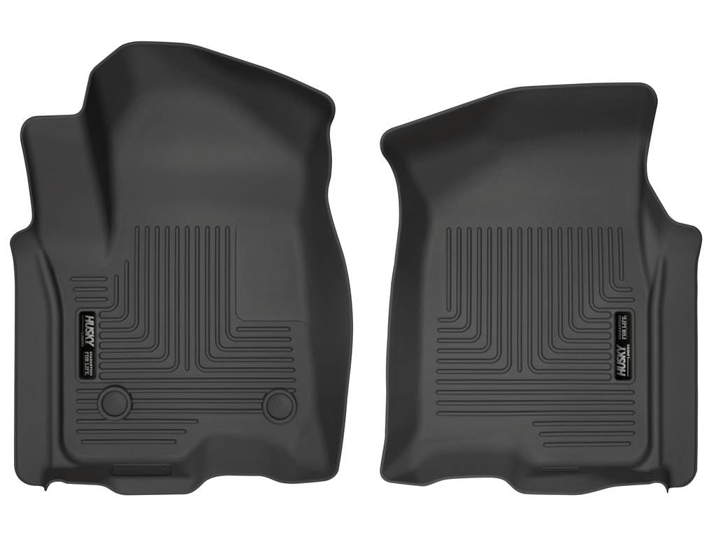 Husky Liners - 13211 Fits 2019-20 Chevrolet Silverado 1500 Crew Cab, 2019-20 GMC Sierra 1500 Crew Cab - New Body Weatherbeater Front Floor Mats Black