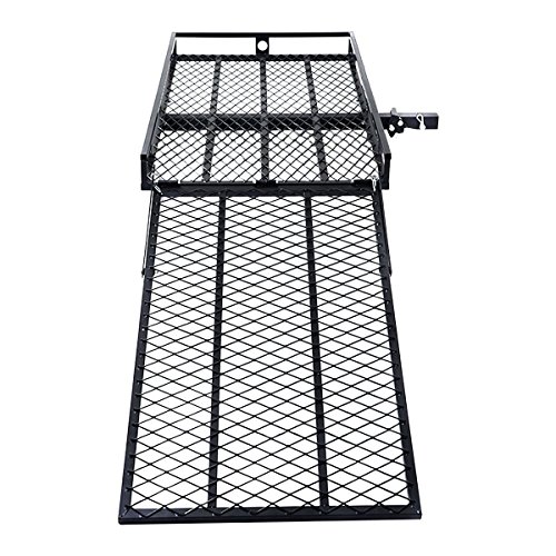 Goplus Hitch Mount Wheelchair Carrier, Mobility Scooter Loading Ramp, Heavy Duty Strong Hitch Cargo Carrier, 500 Lbs Capacity (Unfoldable) #TOP3