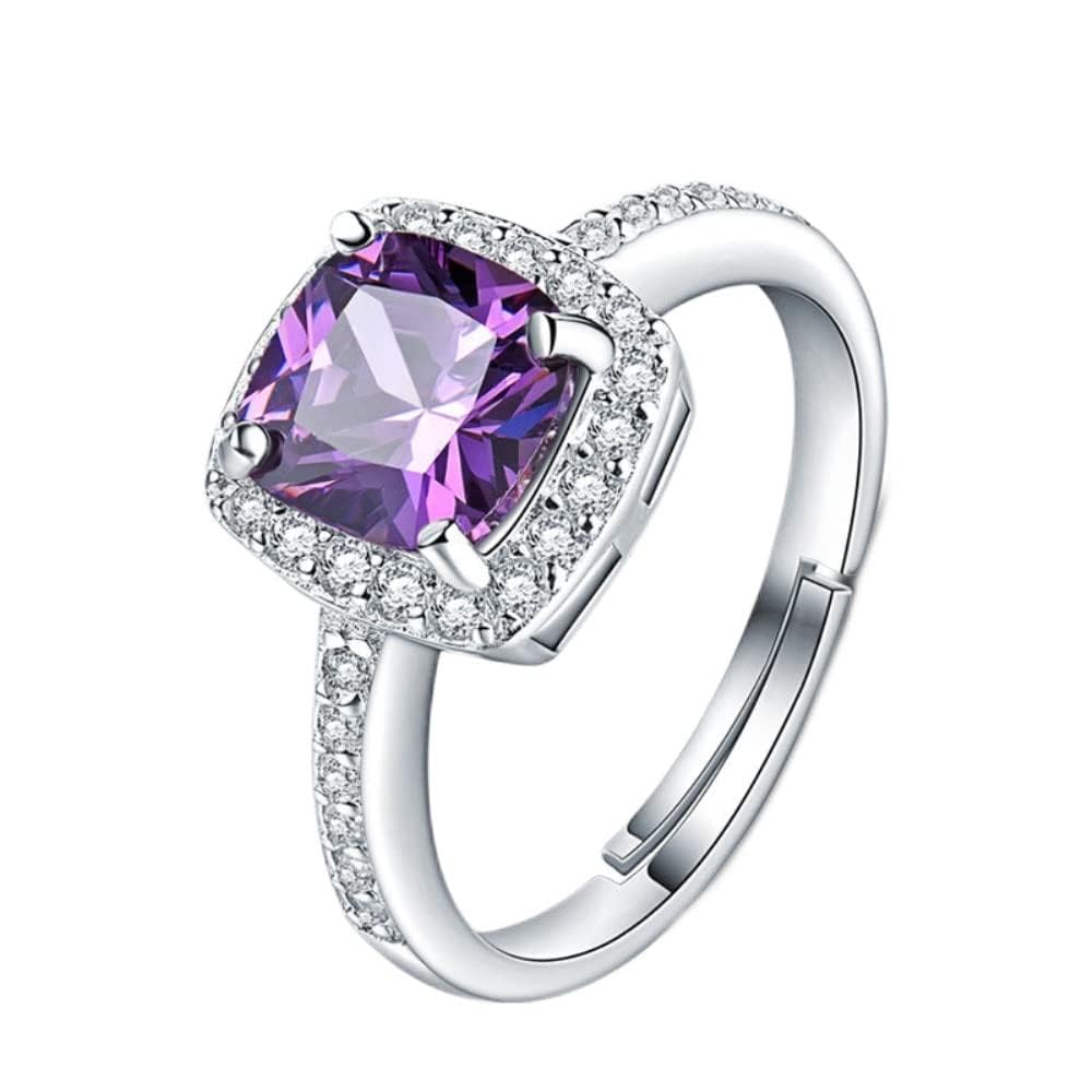 Bijoux en pierres précieuses naturelles bague améthyste - 6