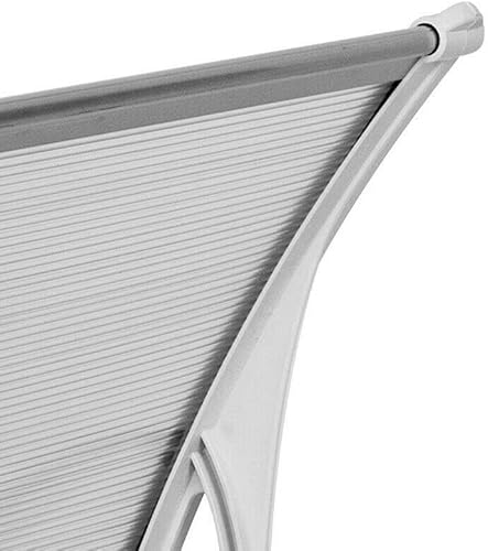 Miniatura 5 de Toldo de ventana de 40 x 30 pulgadas para puerta delantera, cubierta gris para puerta de jardín